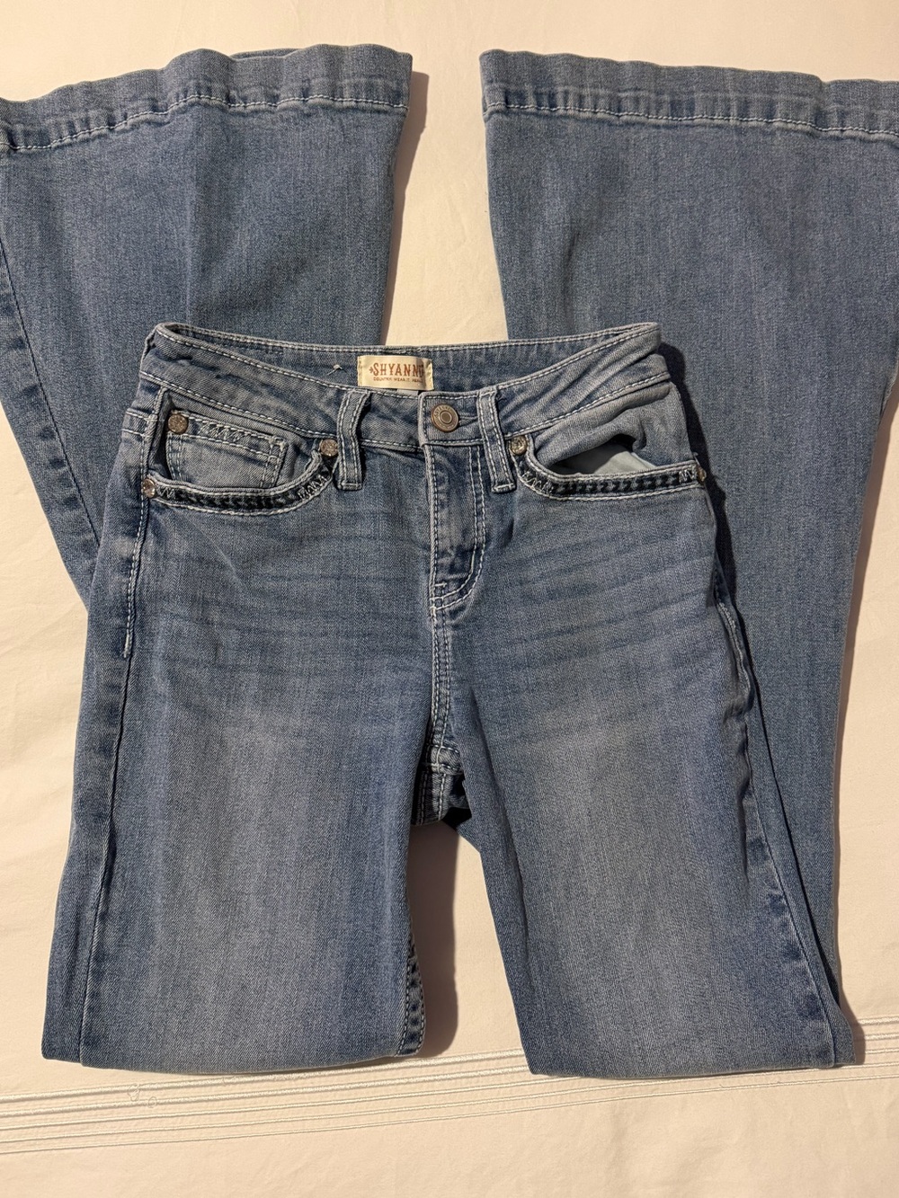Shyanne Light Blue Flare Jeans - 25 Short